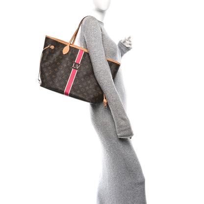 Louis Vuitton Monogram My LV Heritage Neverfull MM Fuchsia White 2 of 10