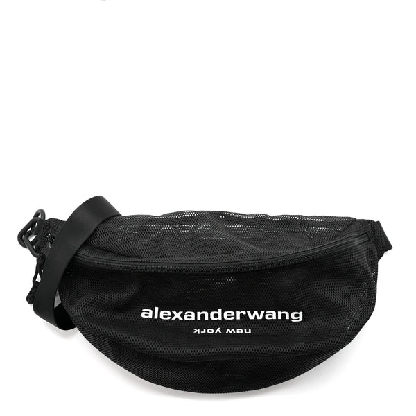 Alexander Wang Nylon Mesh Logo Printed Attica Gym Shoulder Bag