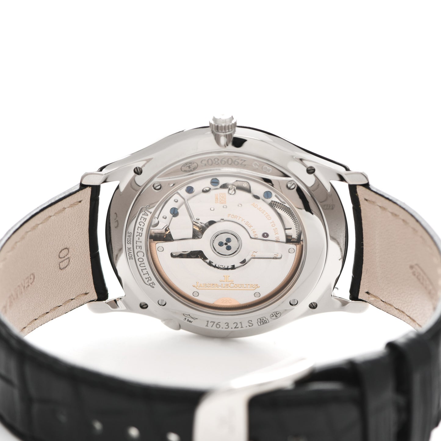 18K White Gold Alligator 39mm Master Ultra Thin Perpetual Automatic Watch Q1303520