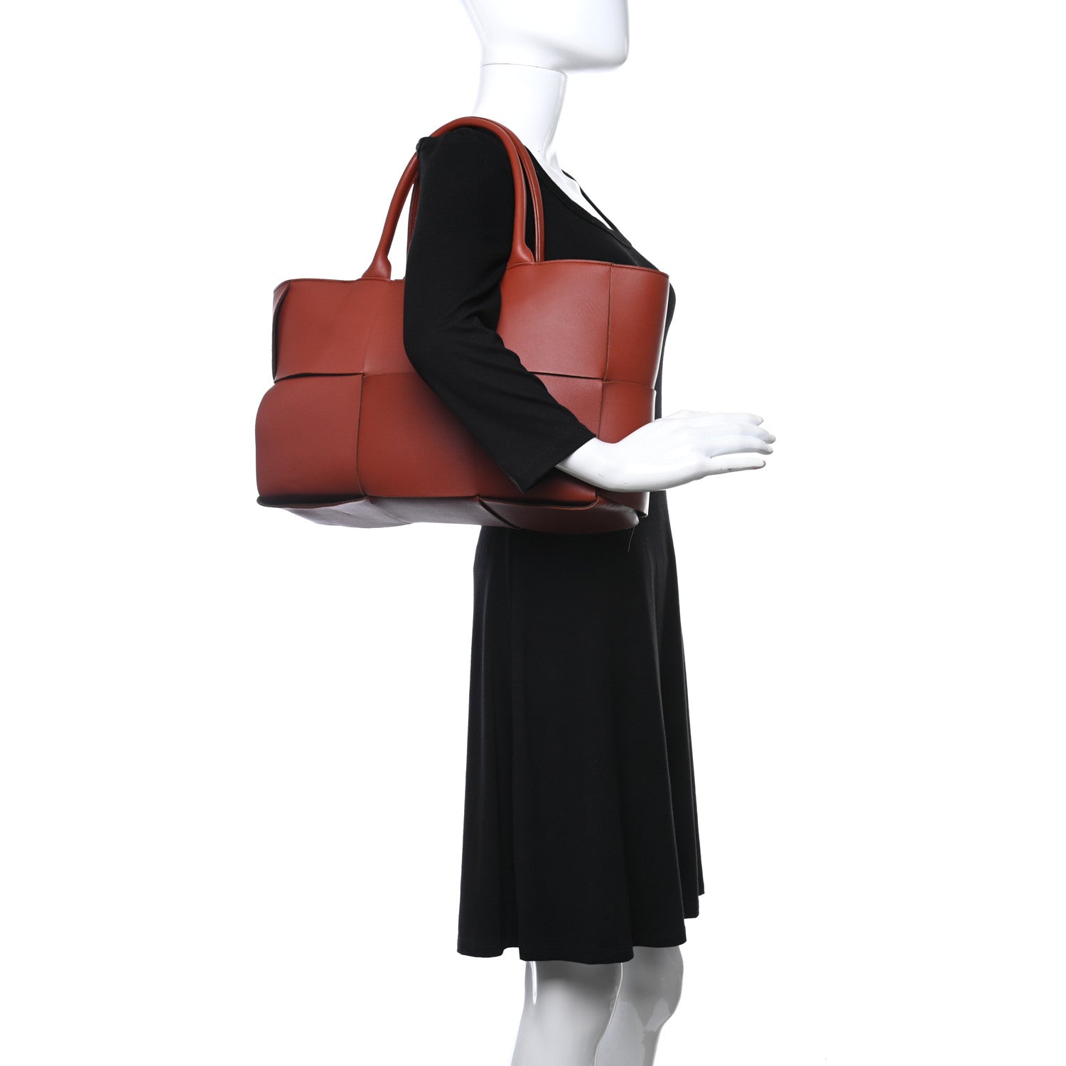 Bottega Veneta Nappa Maxi Intrecciato Medium Arco Tote Rust 2 of 13