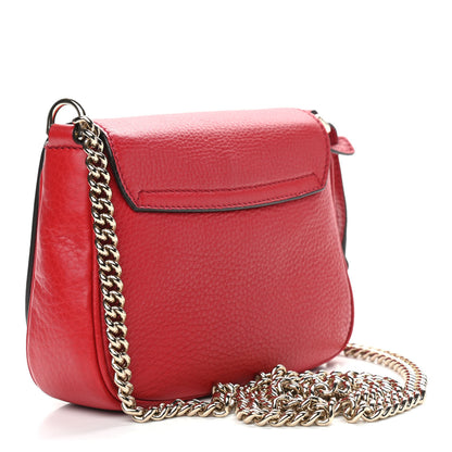 Gucci Pebbled Calfskin Small Soho Flap Crossbody Red 3 of 10