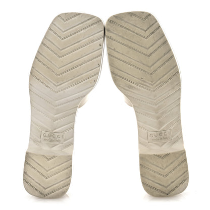 Gucci Rubber Gucci Logo Womens Platform 20/60mm Slide Sandals 35 Mystic White 7 of 14