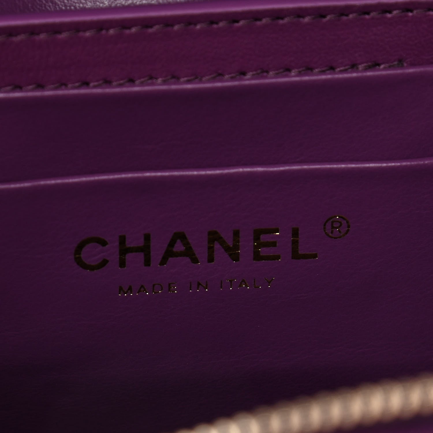 Chanel Shearling Lambskin Quilted Small Vanity Case Purple 6 of 11