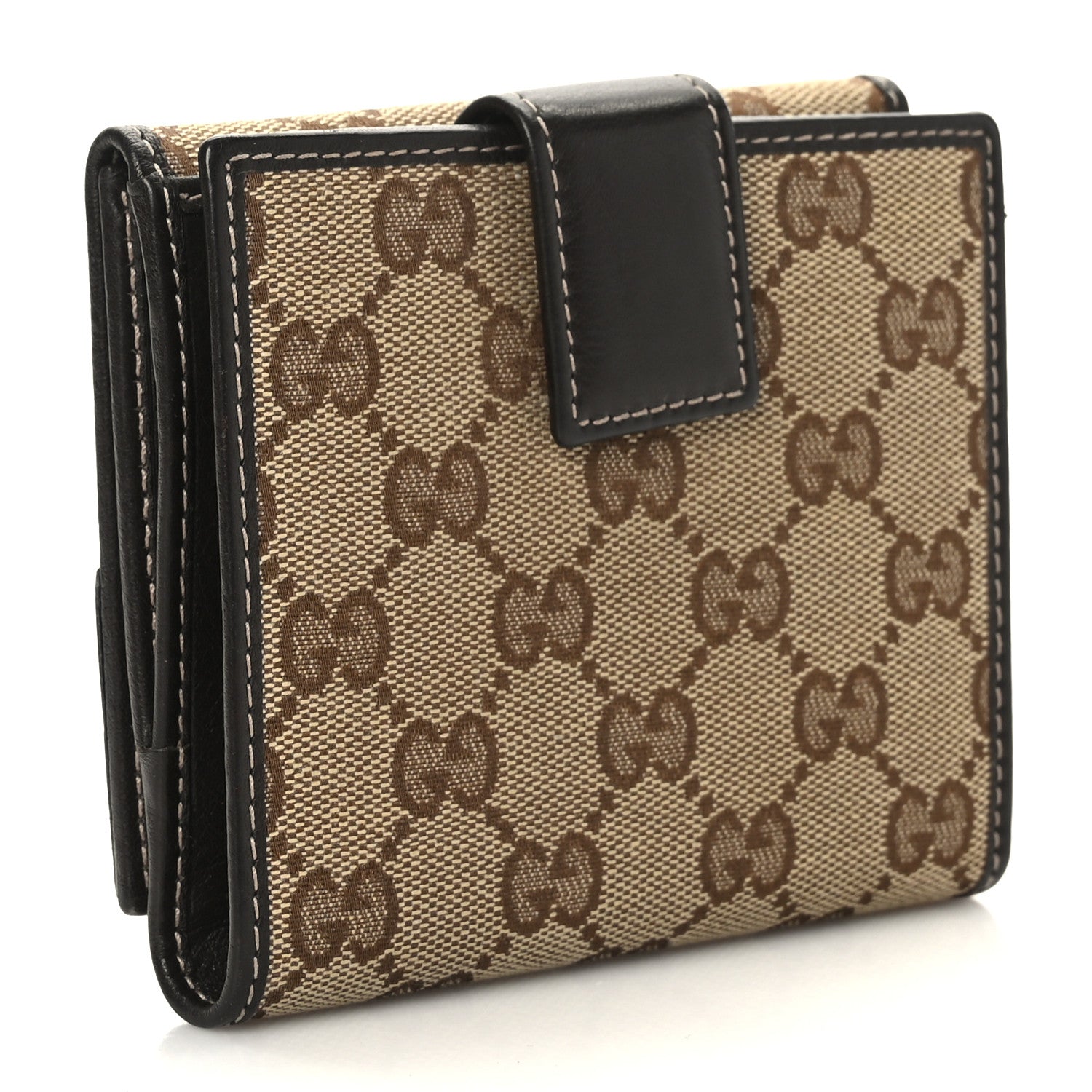 Gucci Monogram New Britt French Wallet Dark Brown 3 of 7