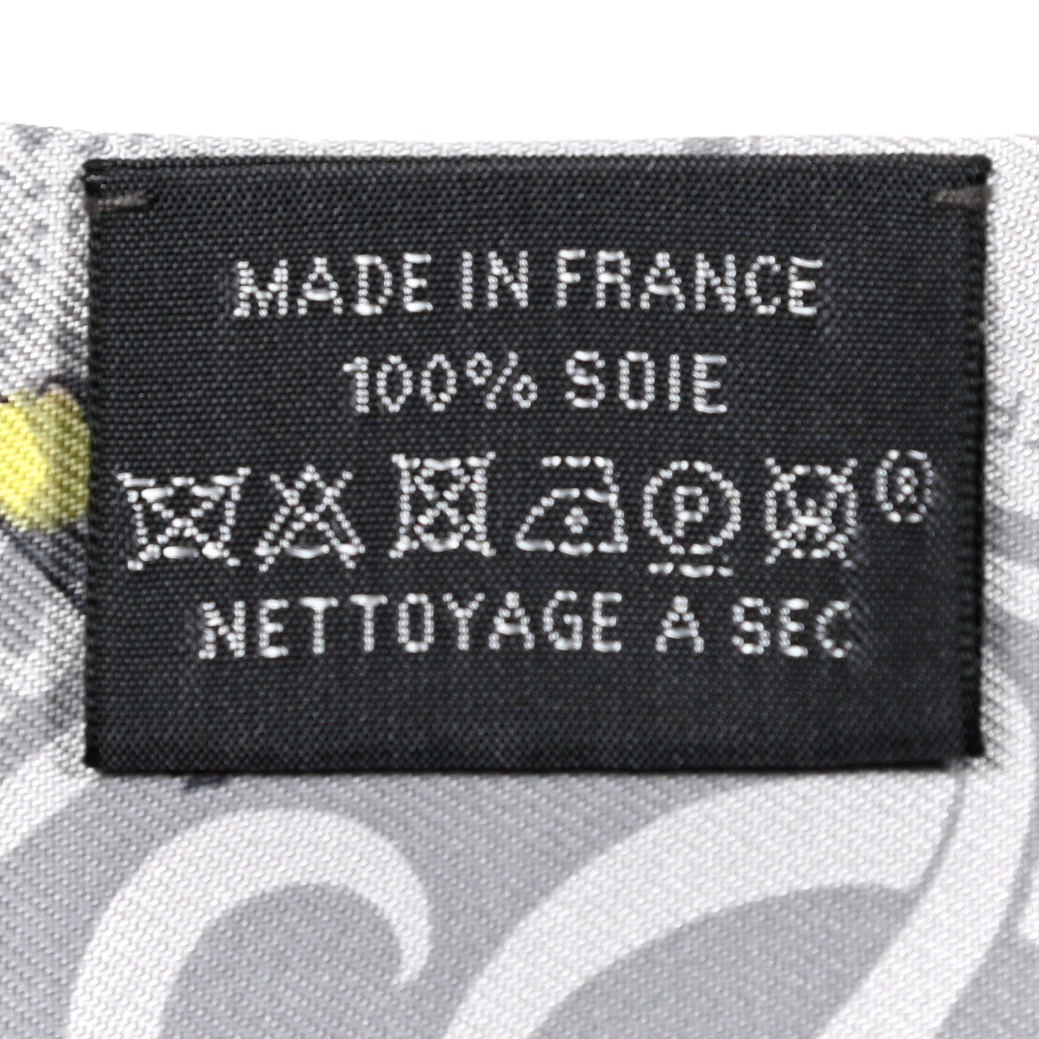 Hermes Silk Ex-Libris Les Parisiennes Twilly Gris Perle Jaune 3 of 5