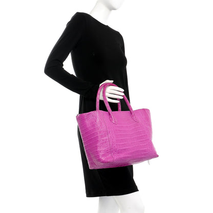 Nancy Gonzalez Crocodile Convertible Shopper Tote Purple 3 of 19