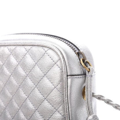 Gucci Laminated Nappa Web Trapuntata Mini GG Shoulder Bag Argento 11 of 12