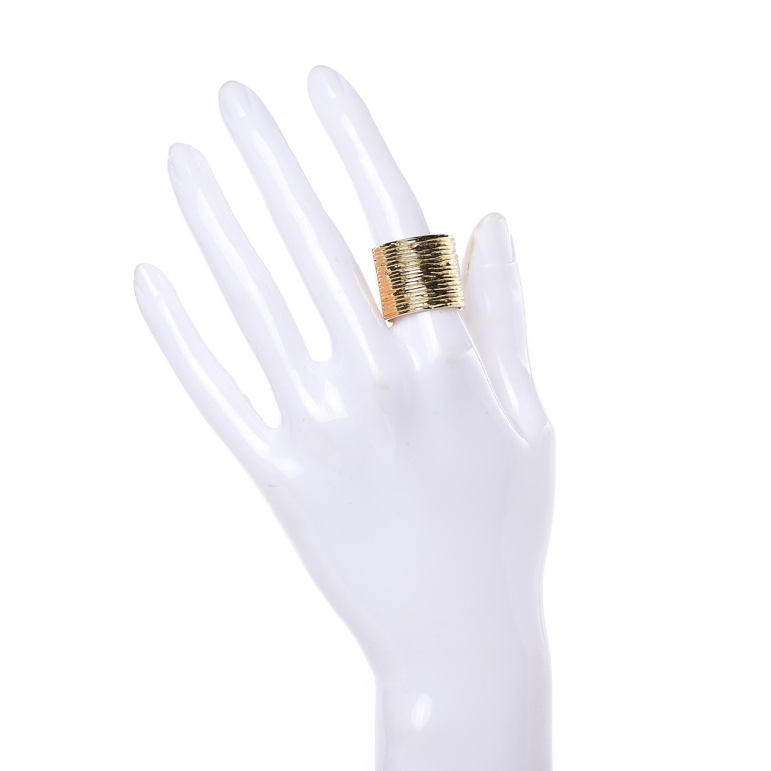 Louis Vuitton My Epi Ring 8.75 Gold Silver 2 of 6