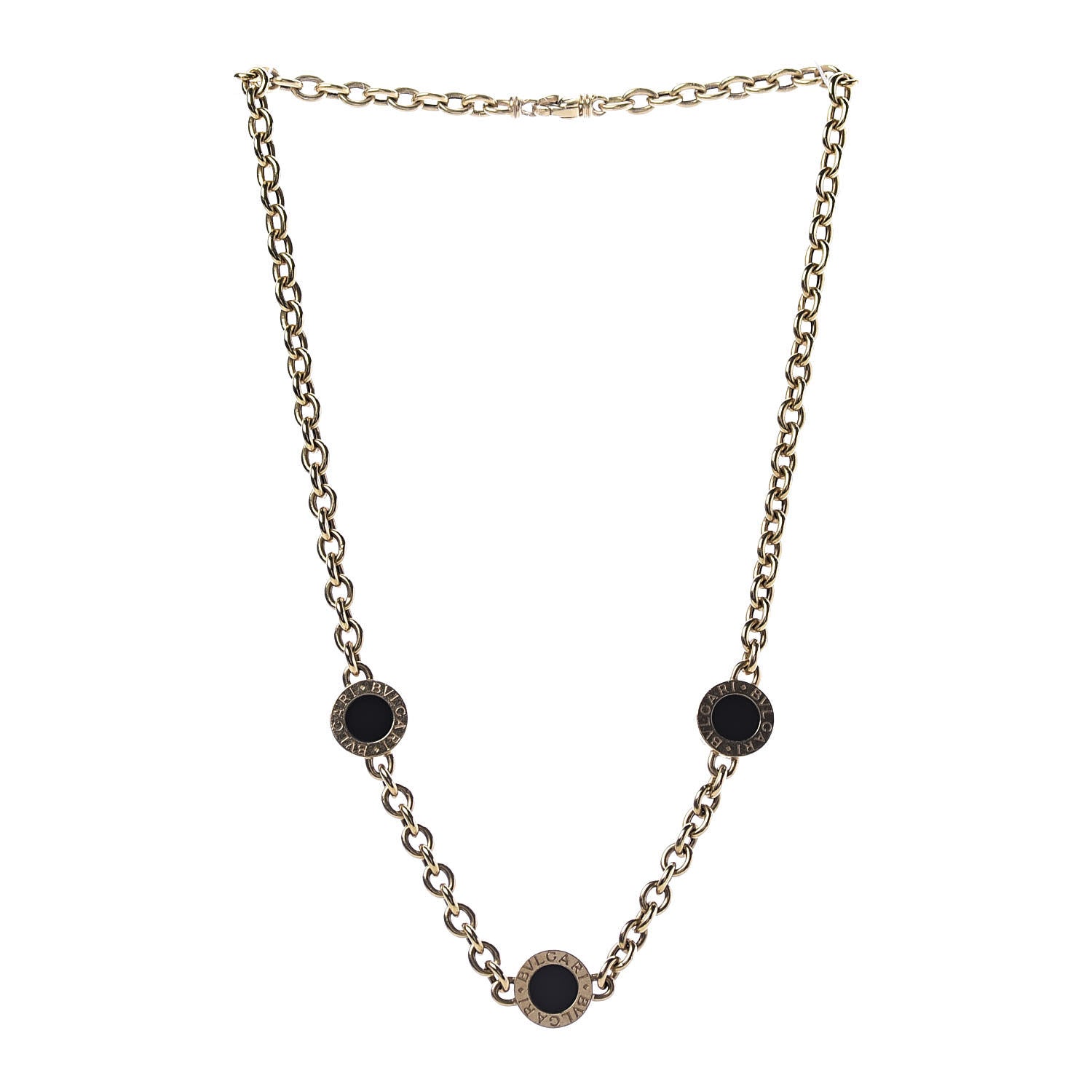 Bulgari 18K Yellow Gold Black Onyx BVLGARI BVLGARI Station