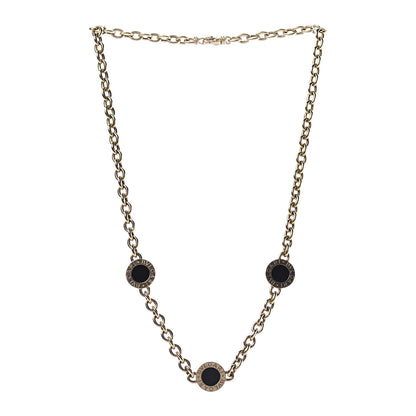 Bulgari 18K Yellow Gold Black Onyx BVLGARI BVLGARI Station Necklace 3 of 6