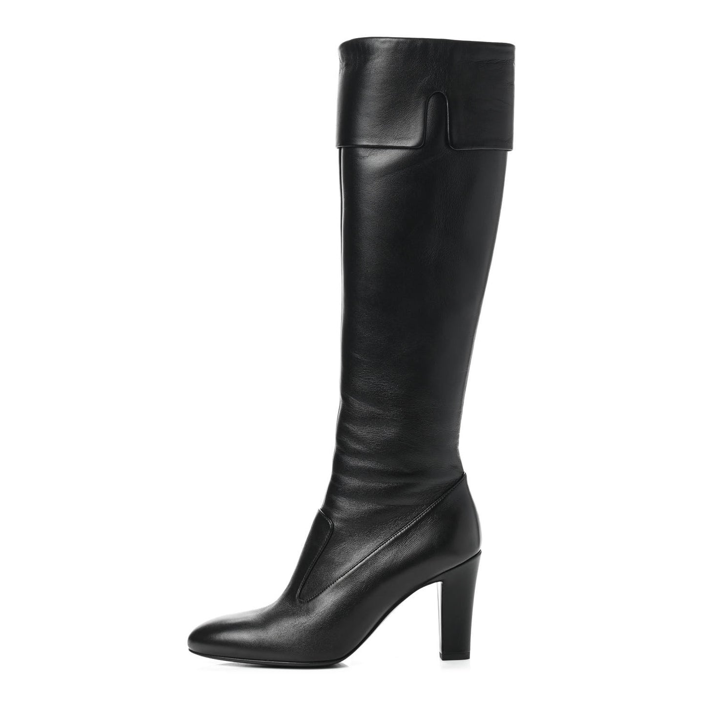 Lambskin High Boots 36 Black