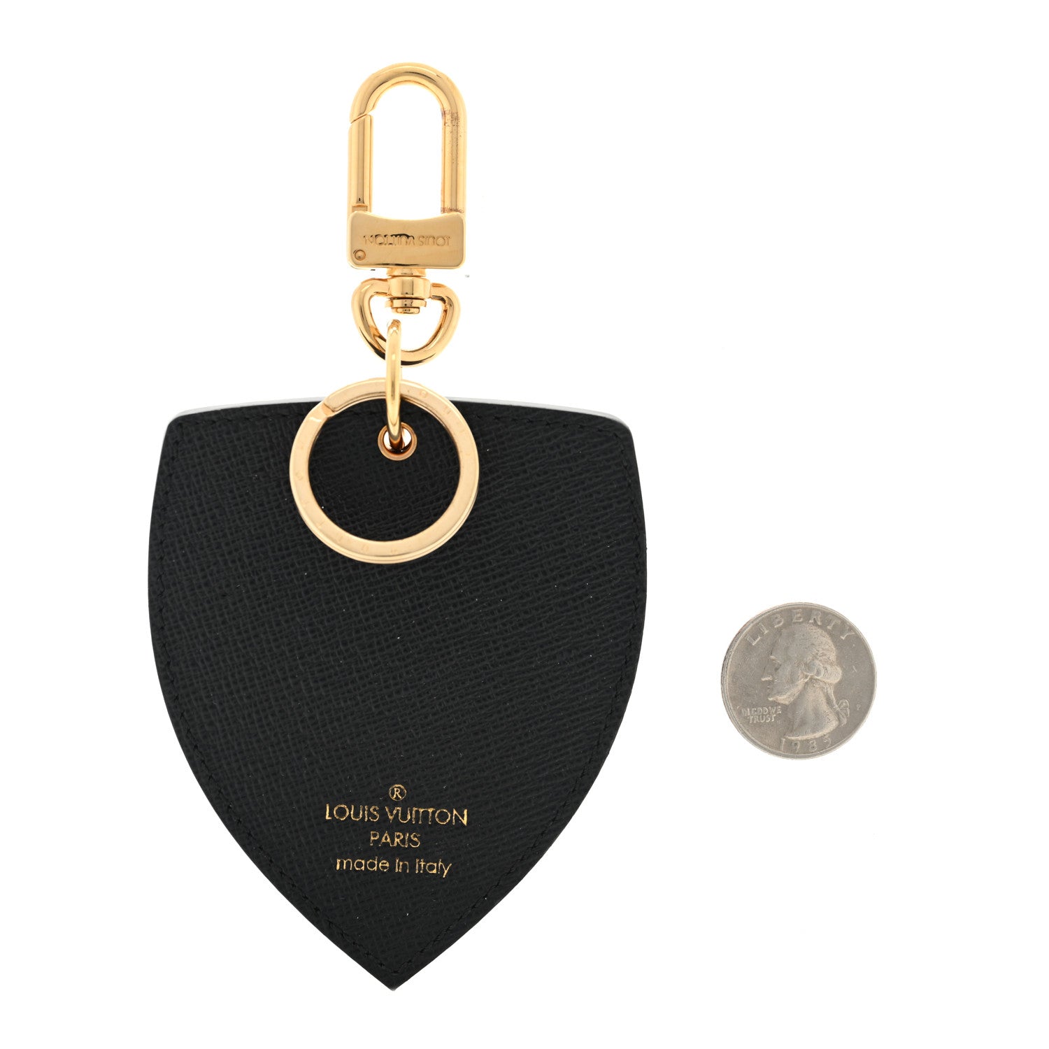 Louis Vuitton Calfskin World Tour Bag Charm Key Holder Black 2 of 3