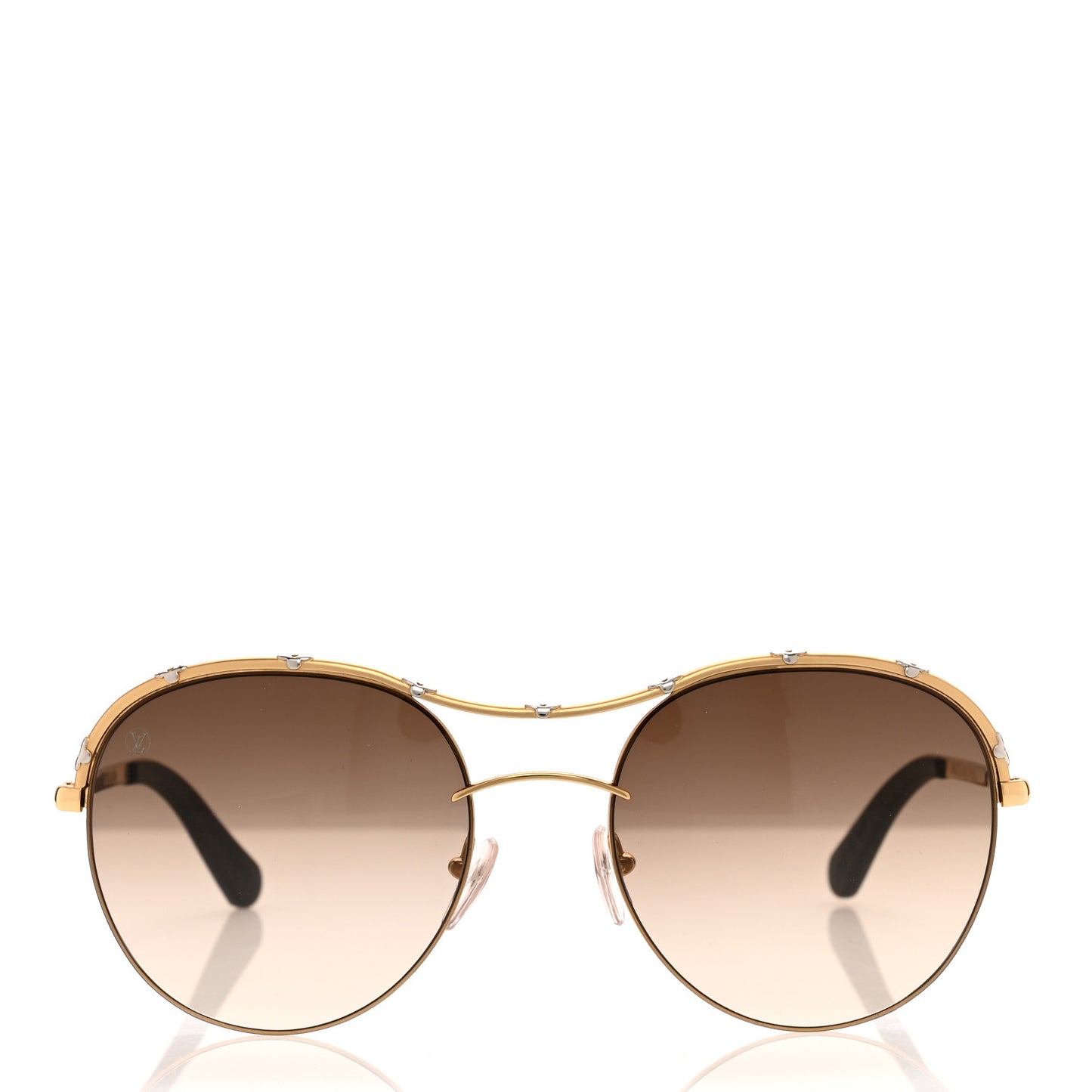 Monogram Diabolo Menthe Aviator Sunglasses Z1151W Brown
