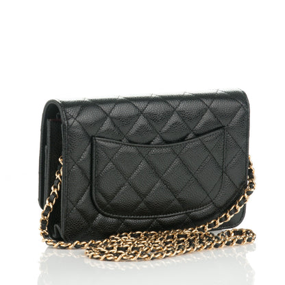 Chanel Caviar Quilted Wallet On Chain WOC Black 3 of 8