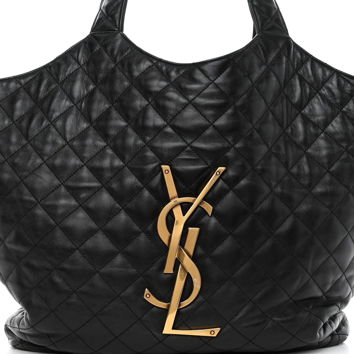 Saint Laurent SAINT LAURENT Lambskin Quilted Maxi Icare Shopping Tote Black 7 of 9