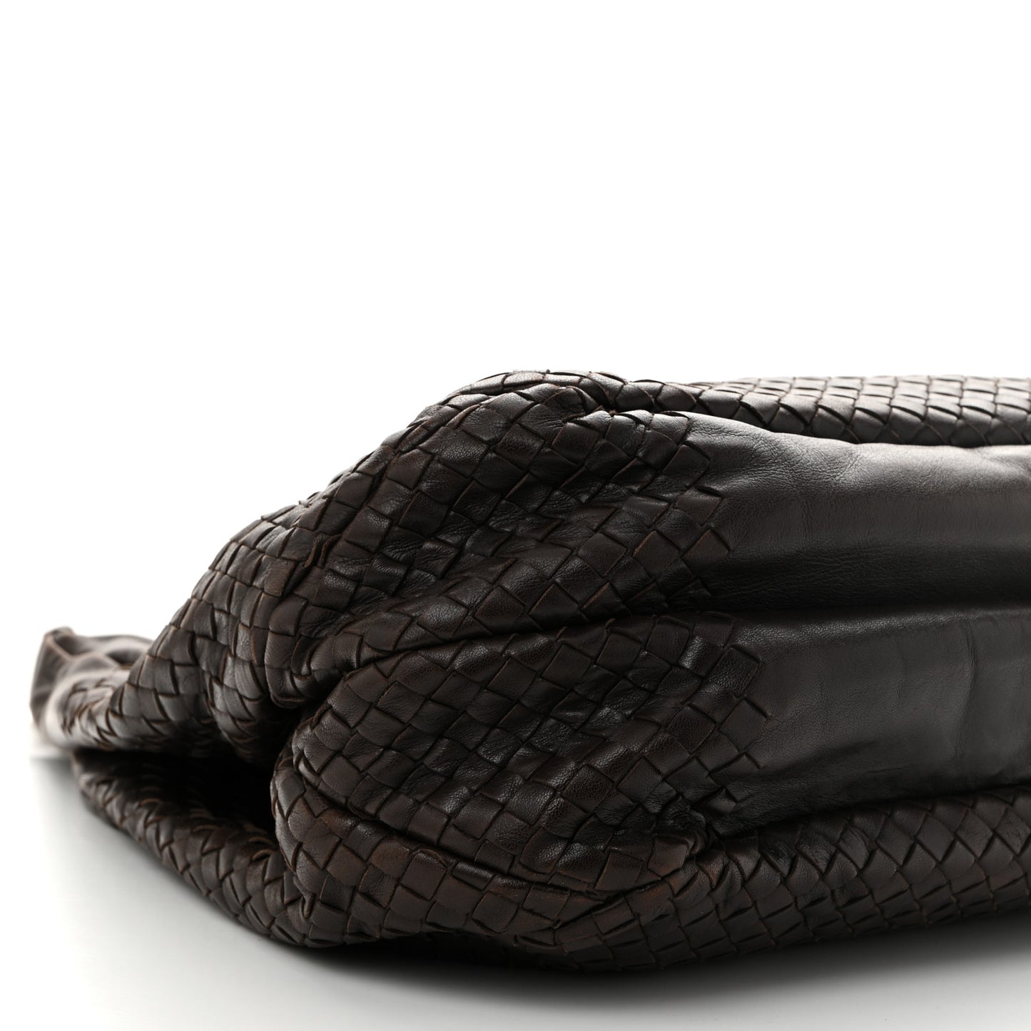 Nappa Intrecciato Large Campana Hobo Ebano