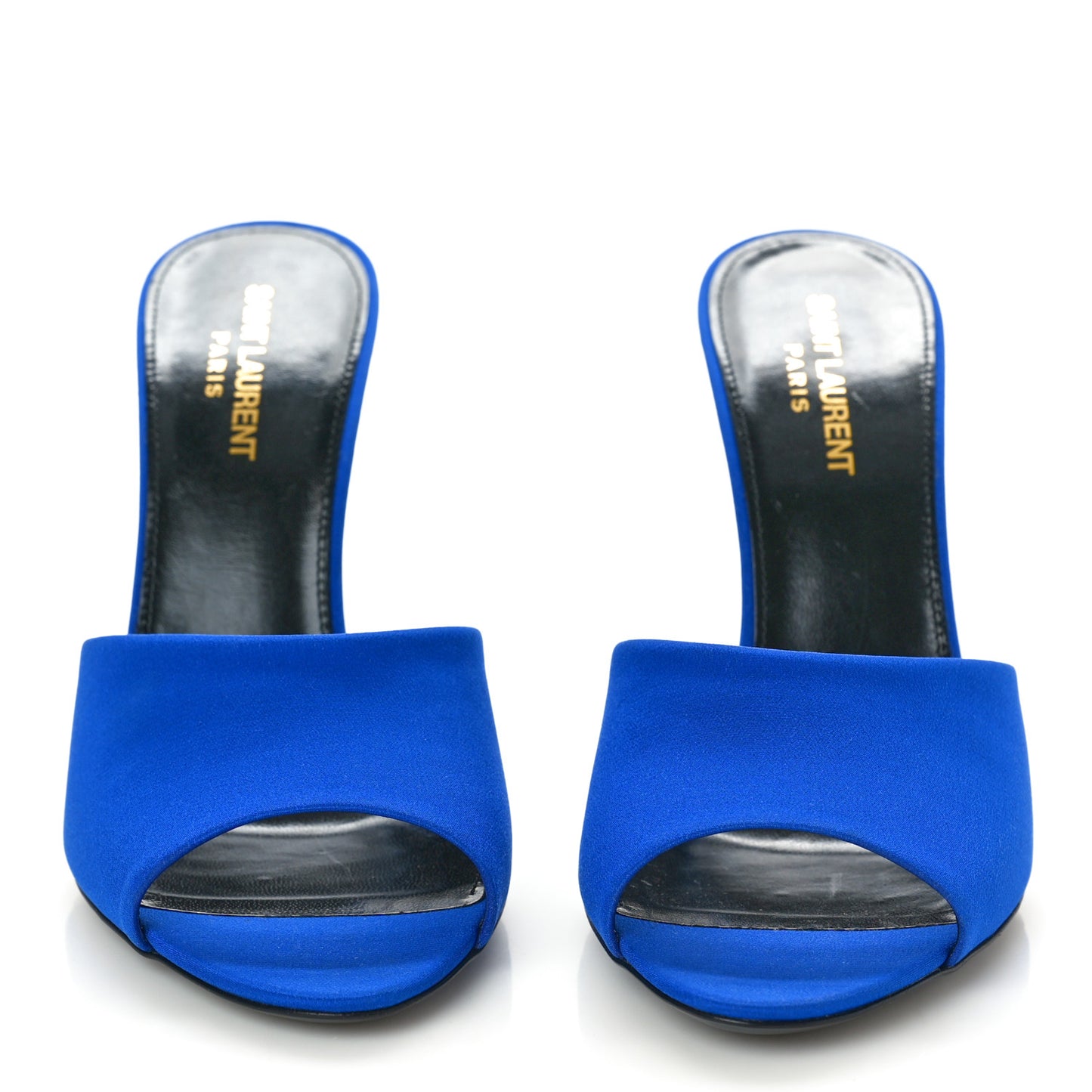 Crepe De Chine Suite Mule Sandals 39 Picasso Blue