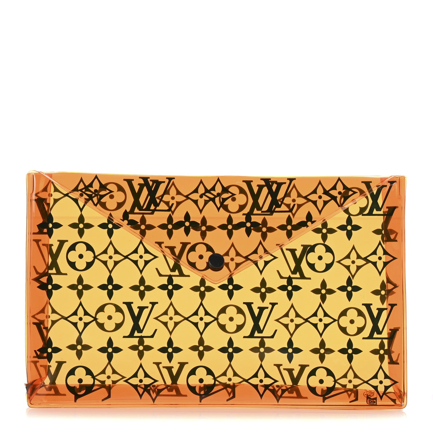Louis Vuitton PVC Monogram Printed Envelope Pouch Orange 1 of 8