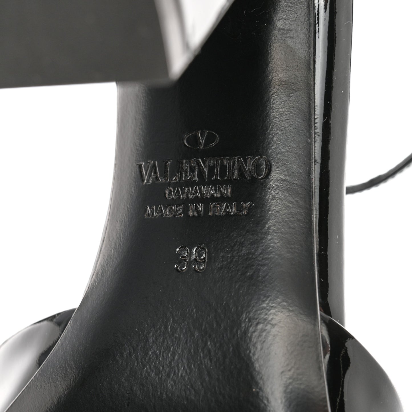 Patent Tonal One Stud Ankle Strap 90mm Block Heel Pumps 39 Black