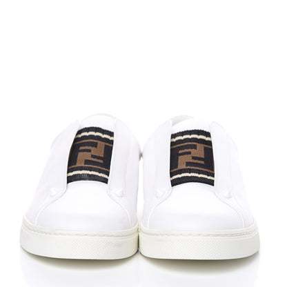 Fendi Vitello FF Rockoclick Slip On Sneakers 41 White 2 of 11