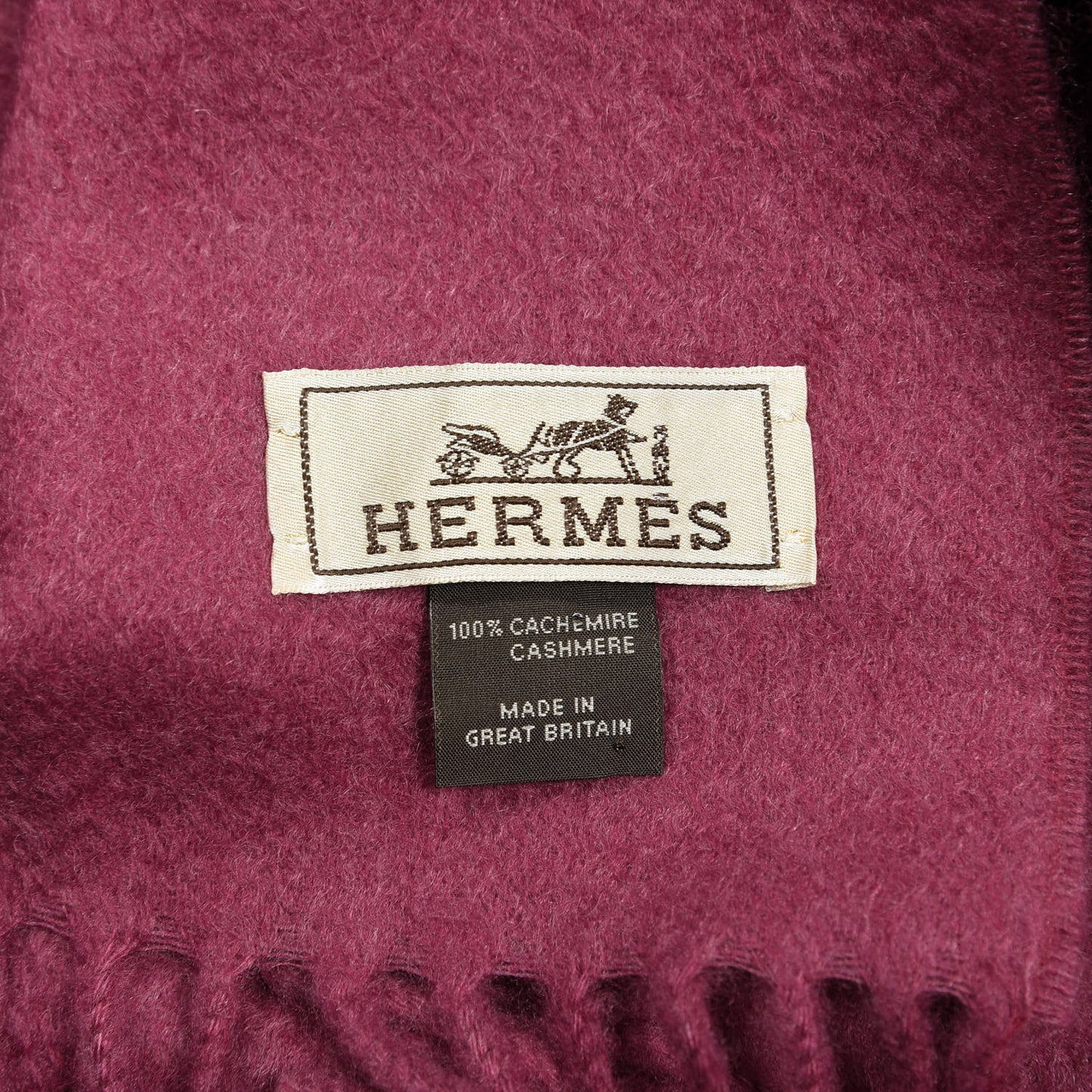 Cashmere Horseshoe Shawl Fuchsia