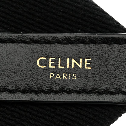 Celine Jacquard Wool Logo Short Strap Black Beige 4 of 5