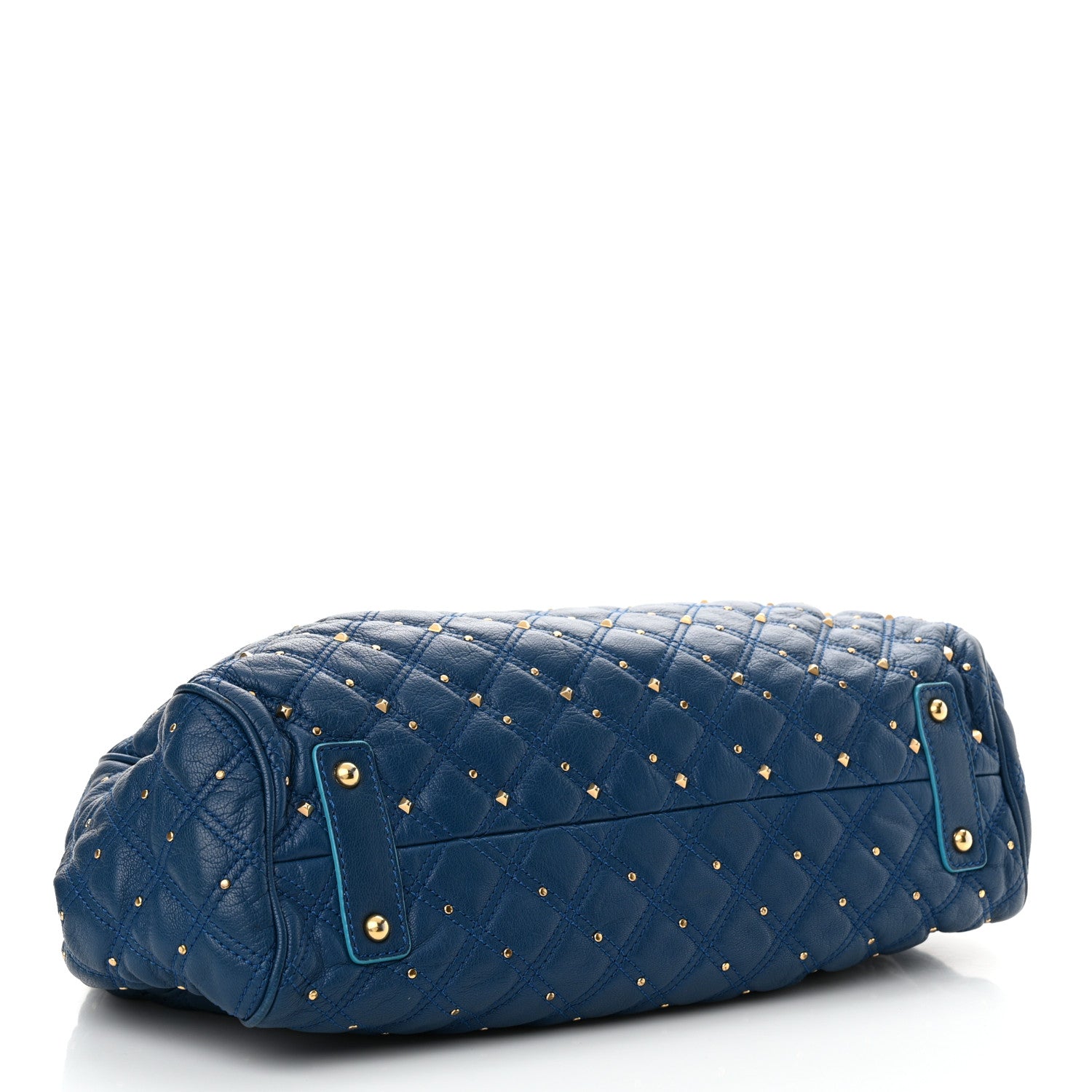 Marc Jacobs Calfskin Quilted Studded Stam Blue 4 of 20
