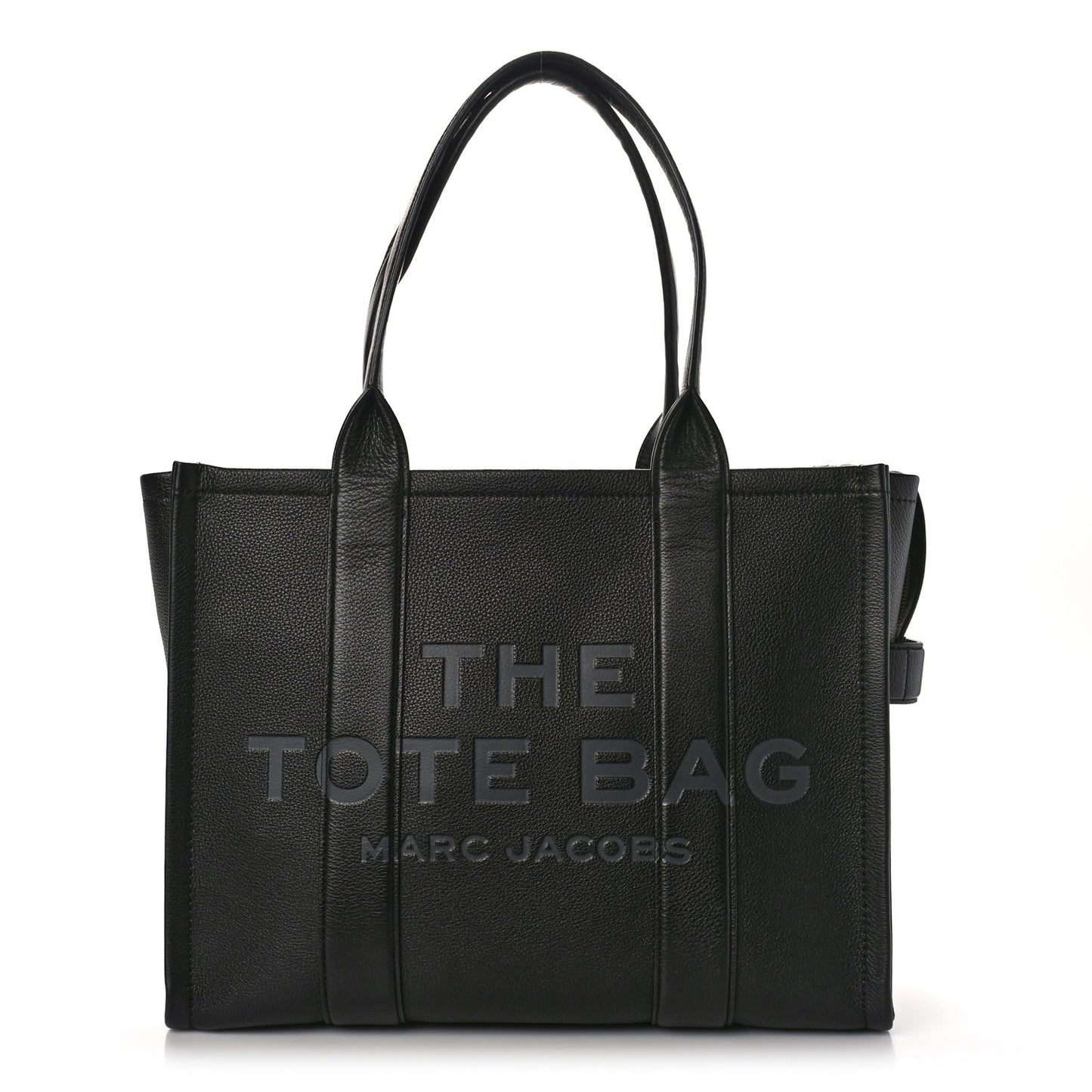 Grained Calfskin Large The Tote Bag Black