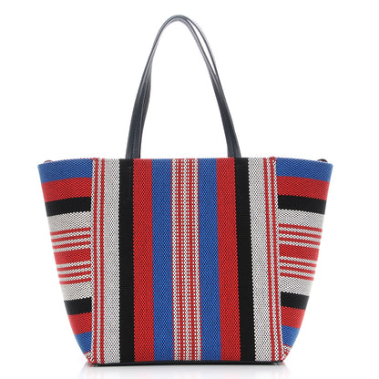 Celine Textile Striped Small Horizontal Cabas Phantom Navy Blue 1 of 7