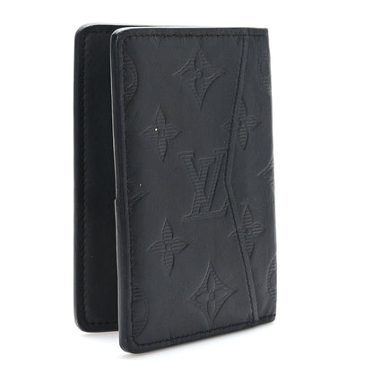 Louis Vuitton Calfskin Monogram Shadow Pocket Organizer Black 3 of 6