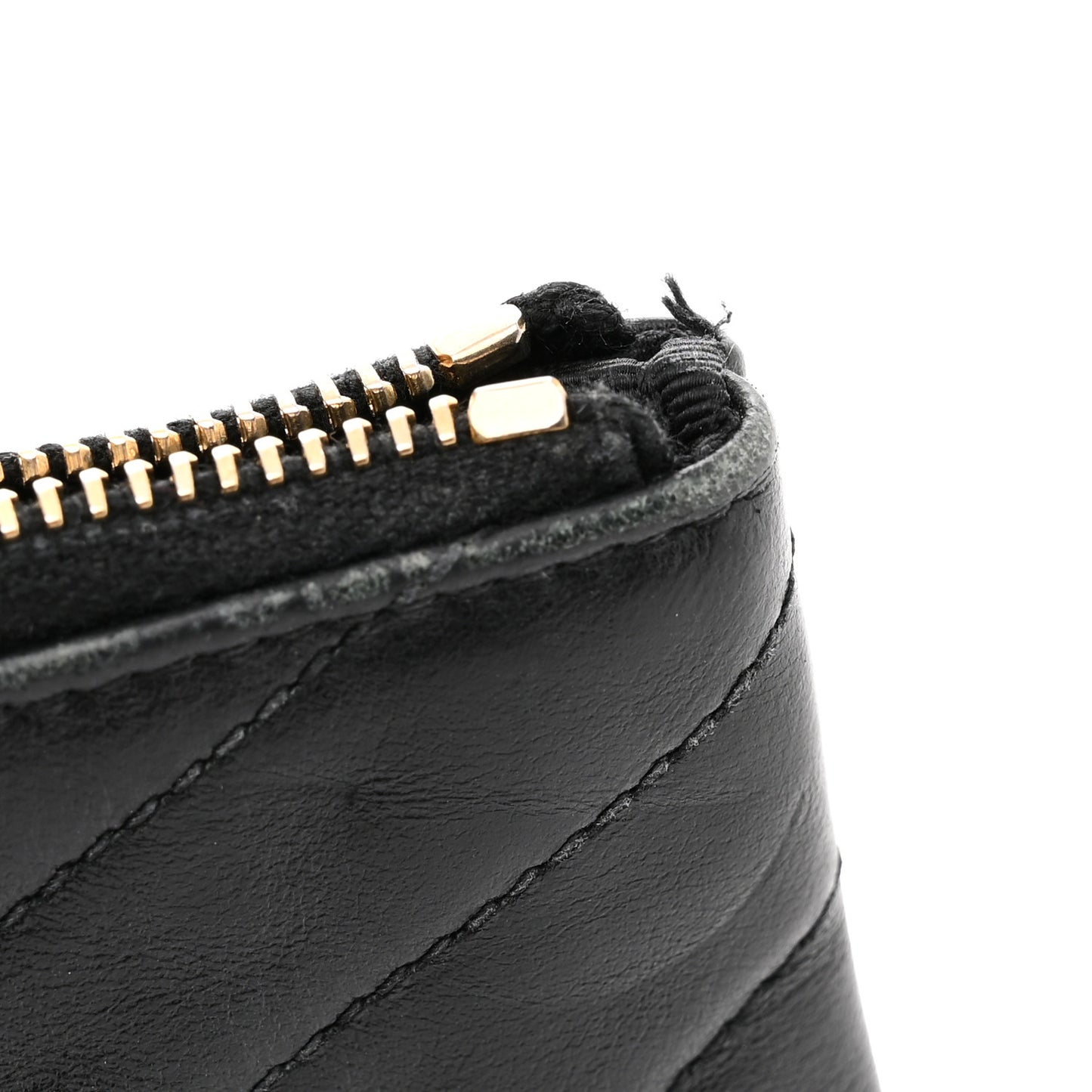 Calfskin Matelasse Monogram Key Pouch Black