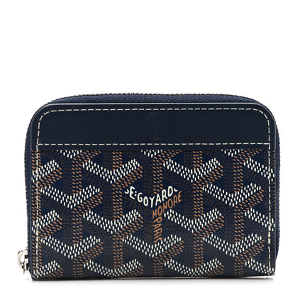 Goyard Goyardine Matignon PM Wallet Navy 1 of 7