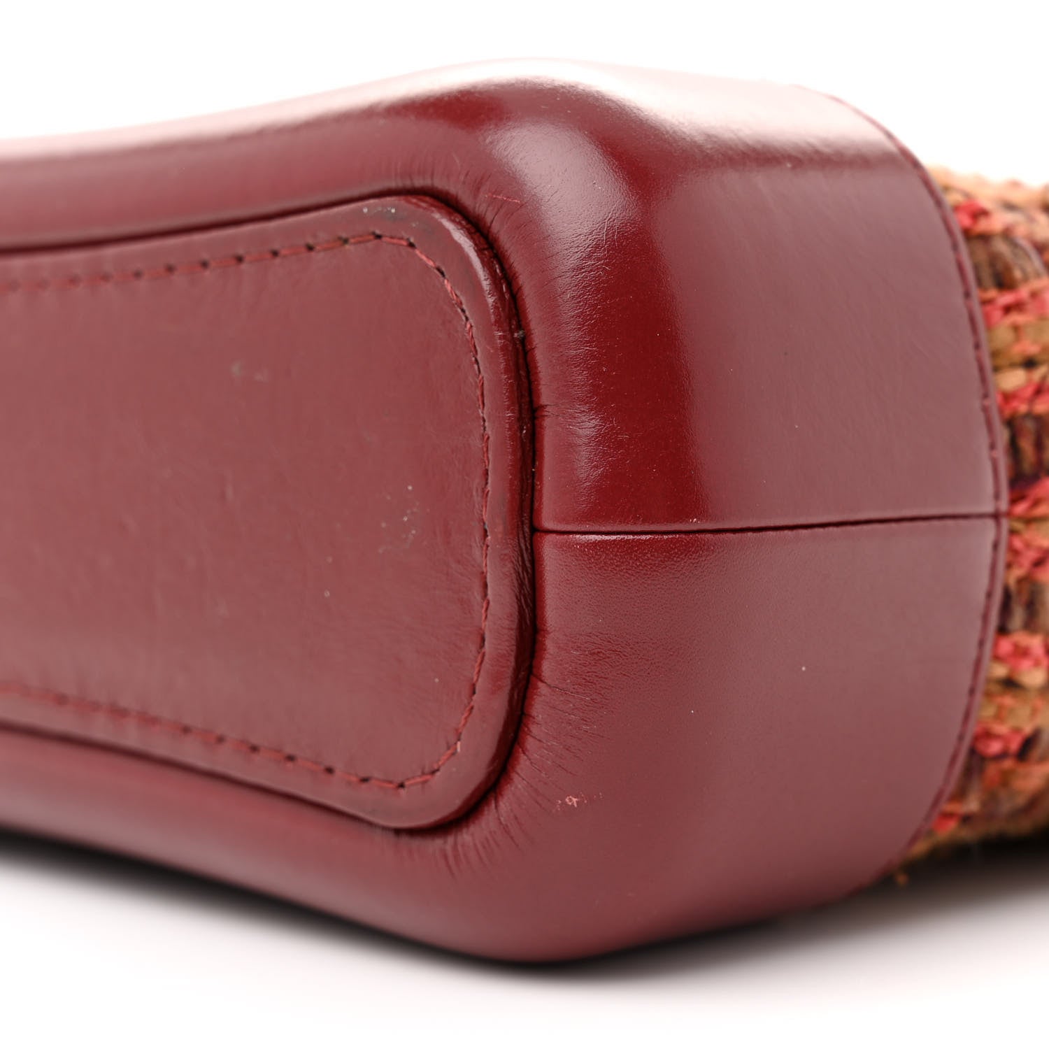 Chanel Tweed Calfskin Small Gabrielle Hobo Burgundy 10 of 12