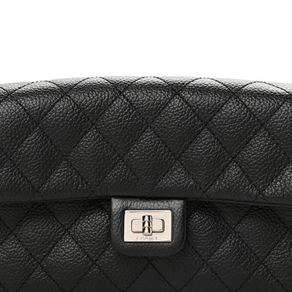 Chanel Grained Calfskin Quilted 2.55 Reissue Flap Belt Bag Clutch Black 9 of 12