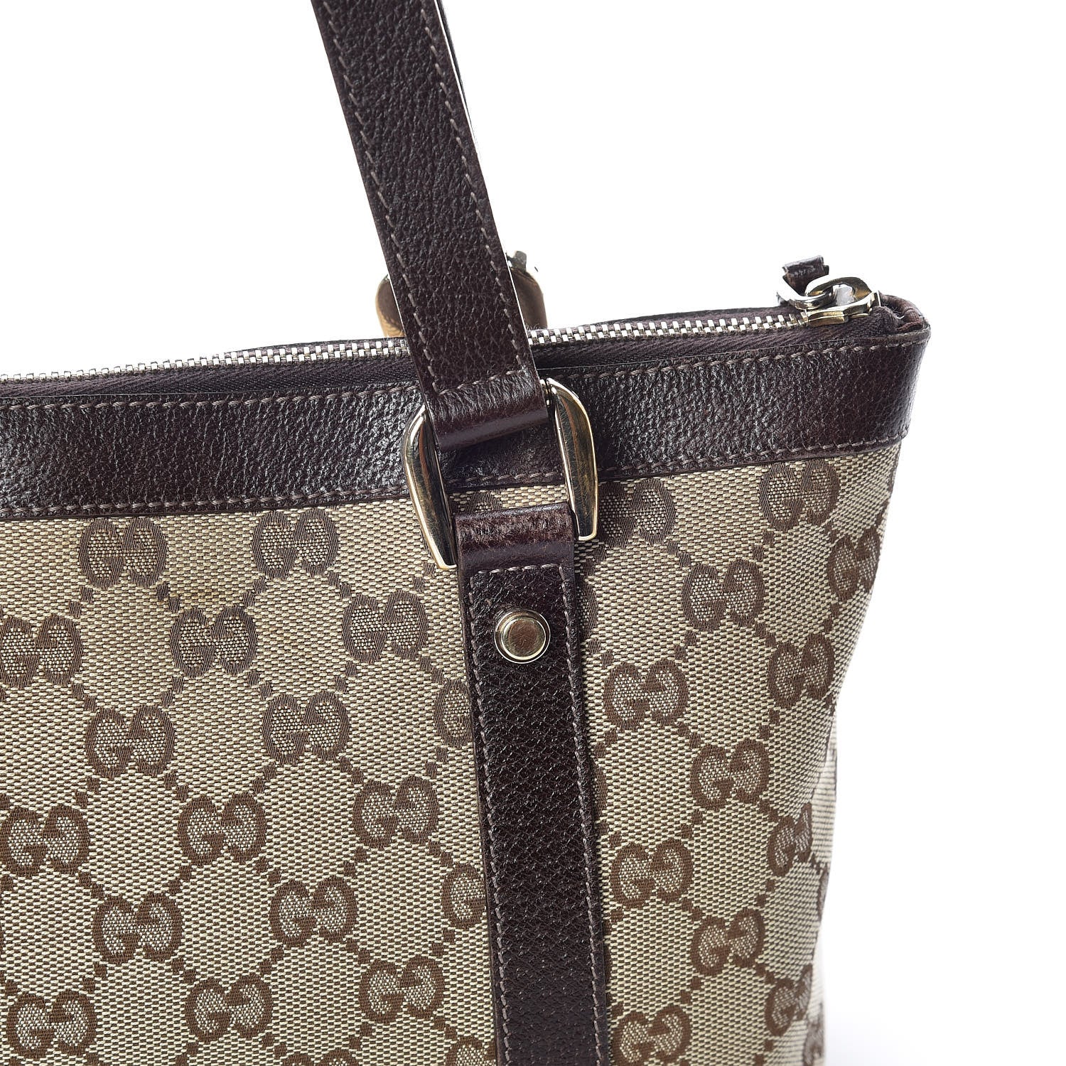 Gucci Monogram Small Abbey Tote Dark Brown 19 of 20