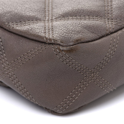 Saint Laurent Grained Lambskin Quilted Mini Becky Double Zip Bag Taupe 9 of 16