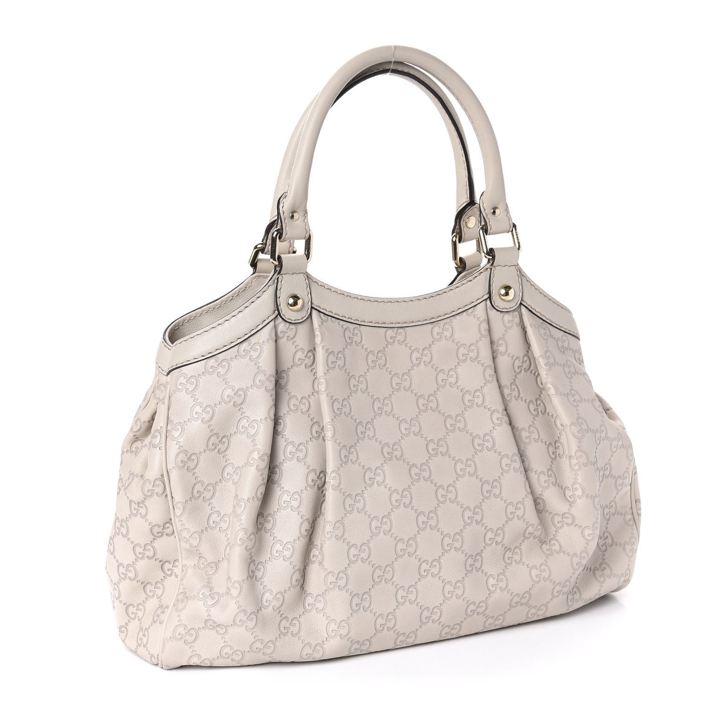Guccissima Medium Sukey Tote Mystic White