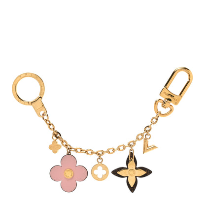 Louis Vuitton Brass Monogram Blooming Flowers Bag Charm Key Holder Rose Ballerine 1 of 5