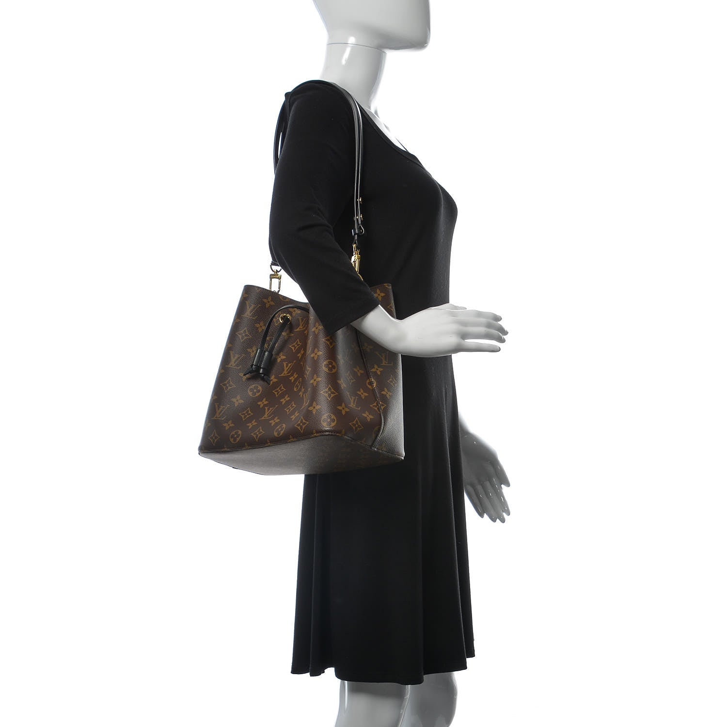 Louis Vuitton Monogram Neonoe MM Black 2 of 9