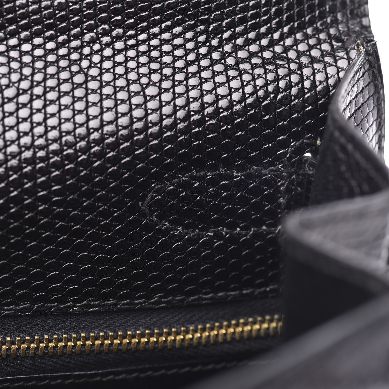 Hermes Lizard Kelly Sellier 32 Black 16 of 35