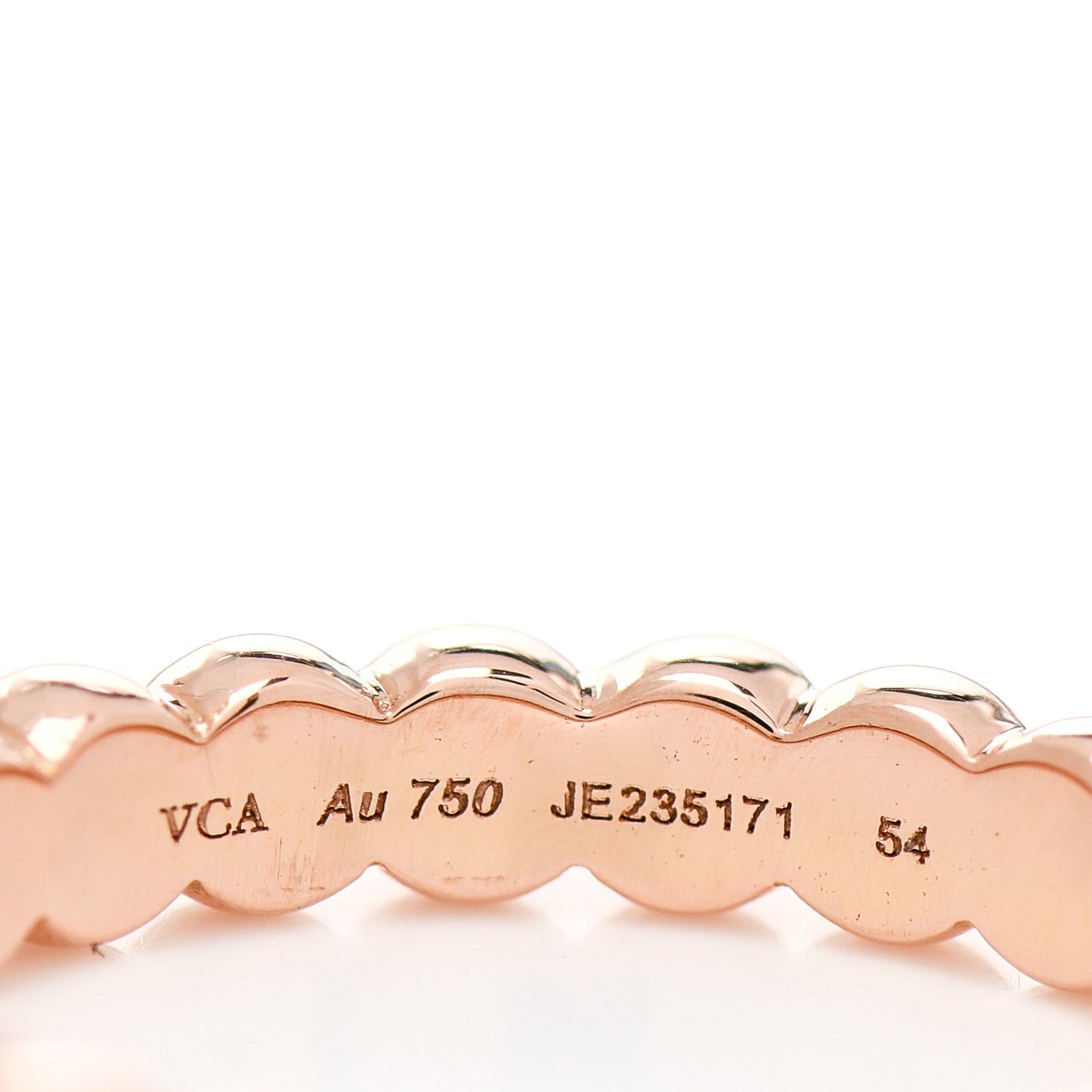 18K Rose Gold Medium Perlee Ring 54 6.75