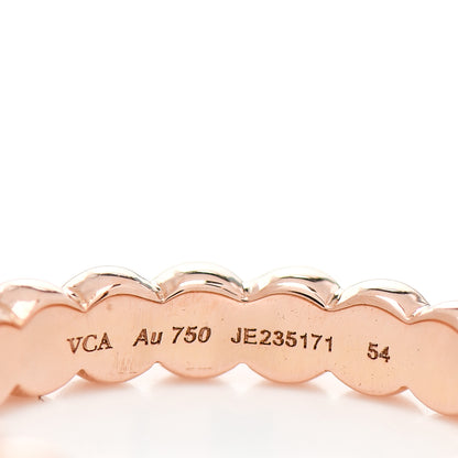 Van Cleef & Arpels 18K Rose Gold Medium Perlee Ring 54 6.75 4 of 5