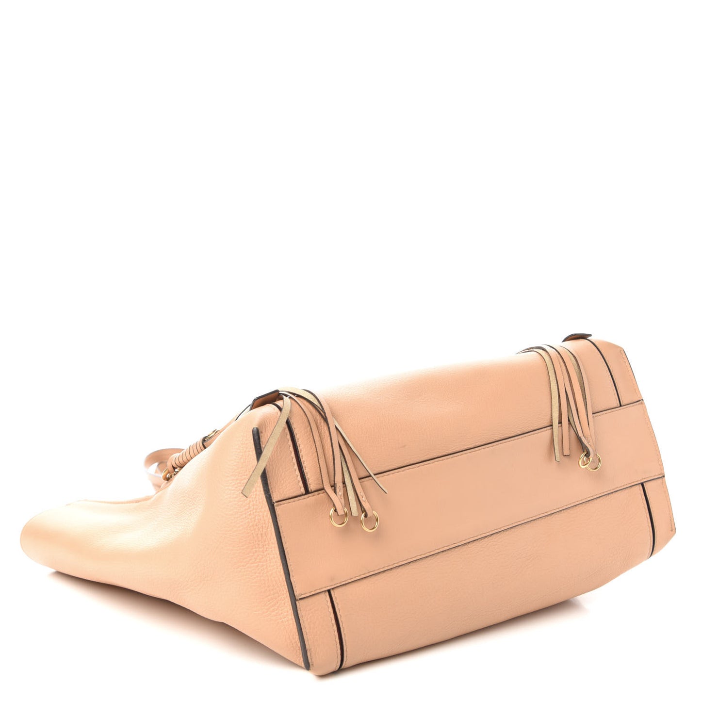 Smooth Calfskin Medium Milo Shopping Tote Beige