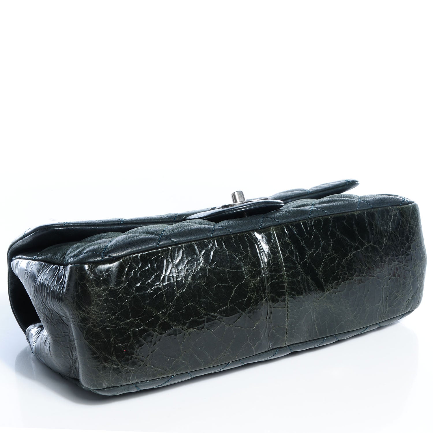 Chanel Iridescent Calfskin In The Mix Medium Flap Dark Green 4 of 10