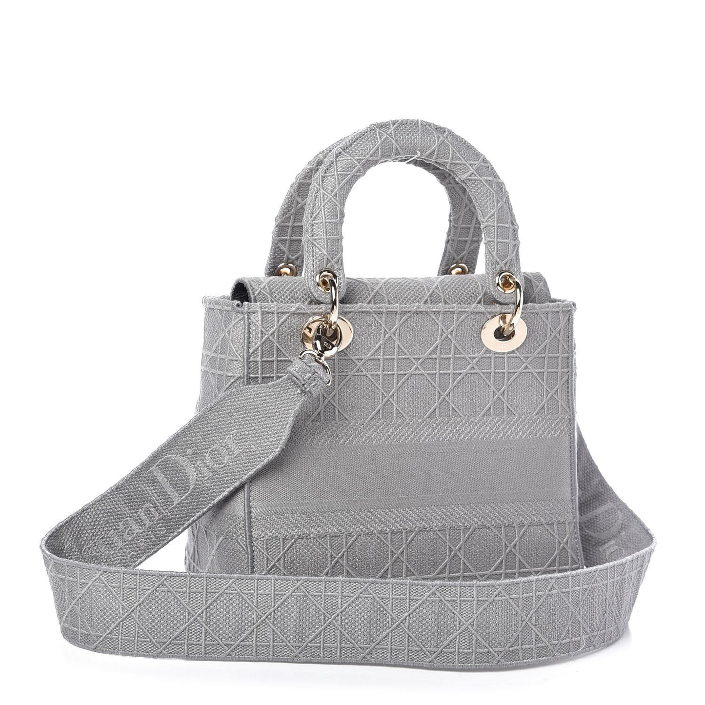 Canvas Embroidered Cannage Medium Lady D-Lite Gray