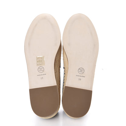 Chanel Lambskin Grosgrain CC Espadrilles 39 Black 8 of 10