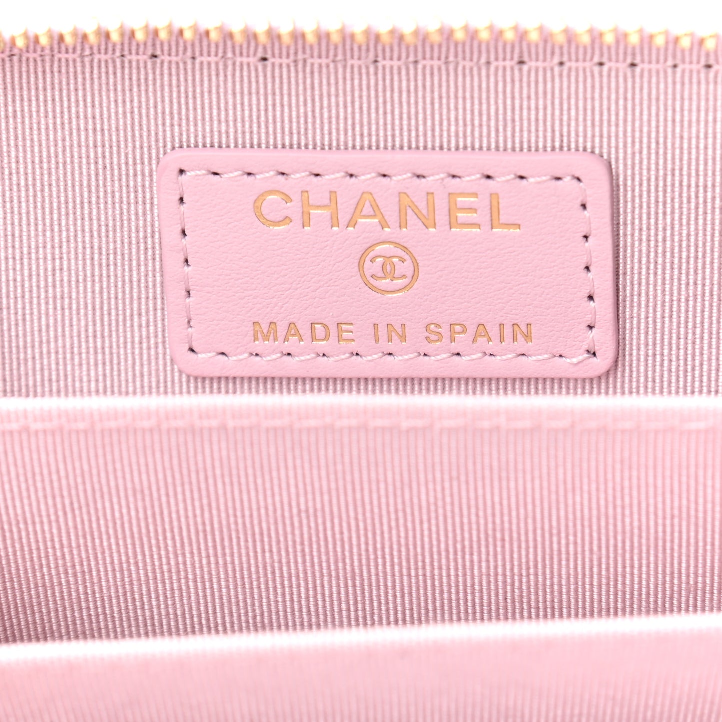Caviar Quilted Zip Coin Purse Light Pink