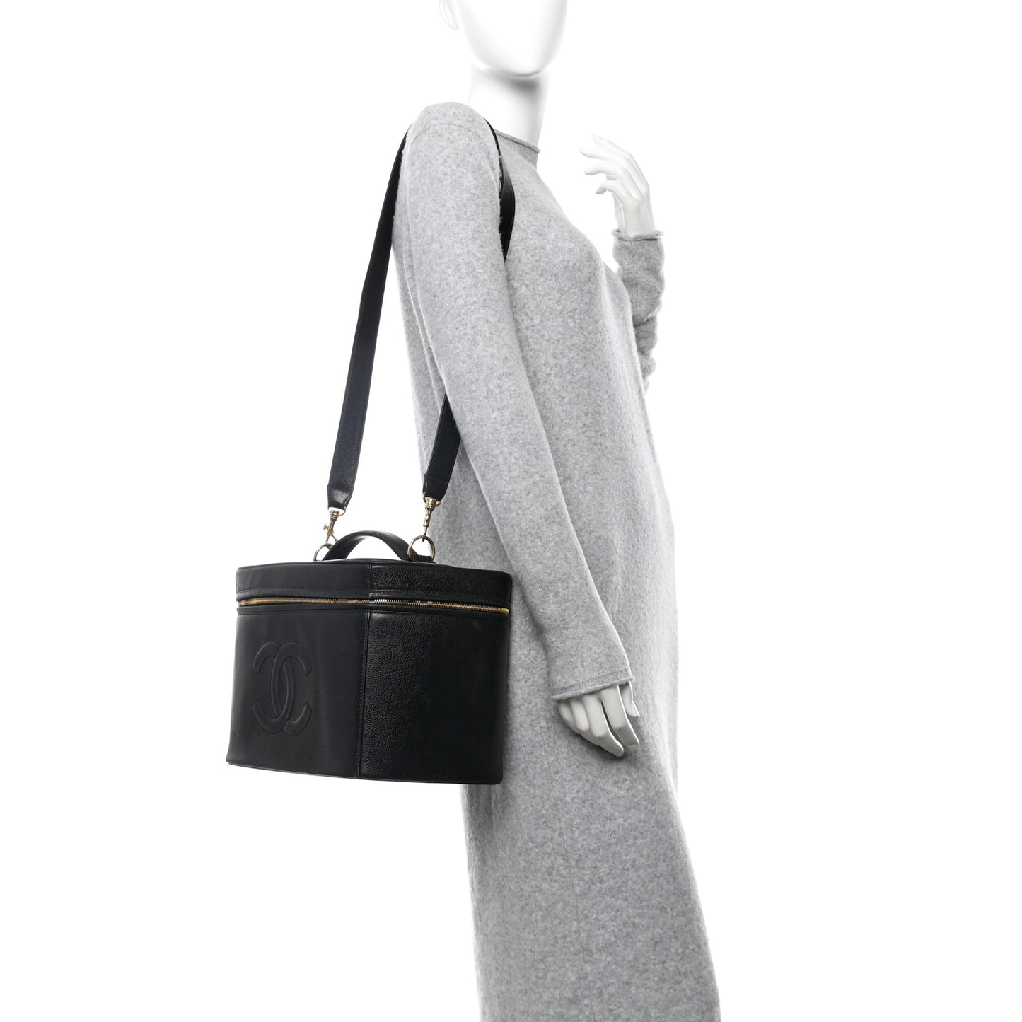 Caviar Timeless CC Large Cosmetic Train Case Black