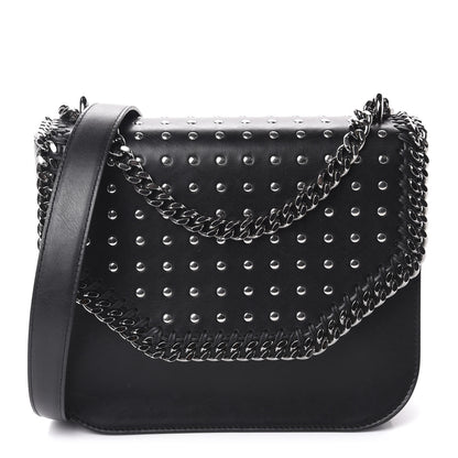 Stella McCartney Eco Alter Nappa Studded Falabella Embellished Box Shoulder Bag Black 1 of 10