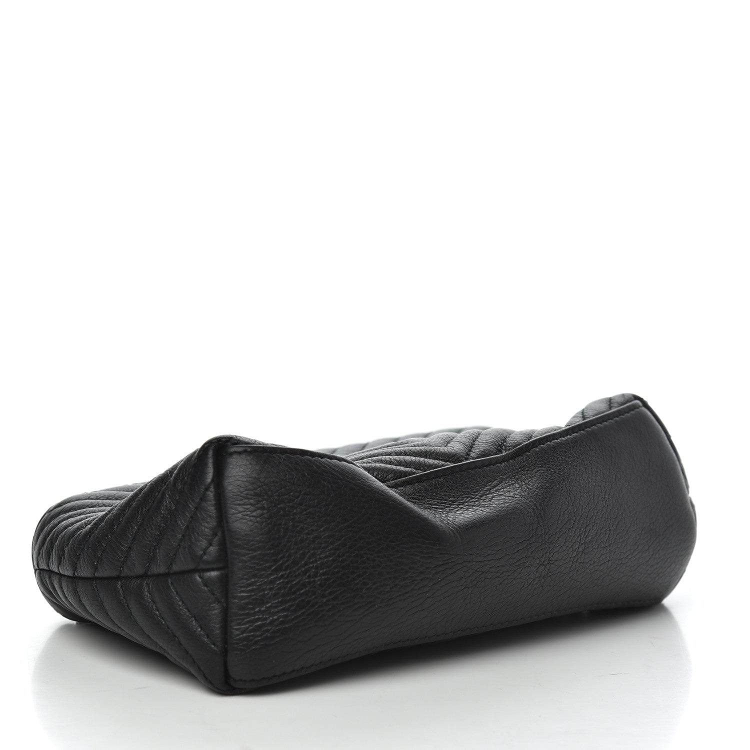 Chanel Aged Calfskin Chevron Boy Cosmetic Pouch Black 3 of 7